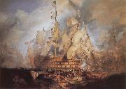 J.M.W. Turner The Battle of Trafalgar oil